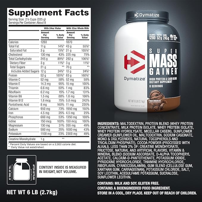 Dymatize Super Mass Gainer Protein Blend - Bodybuilding.com