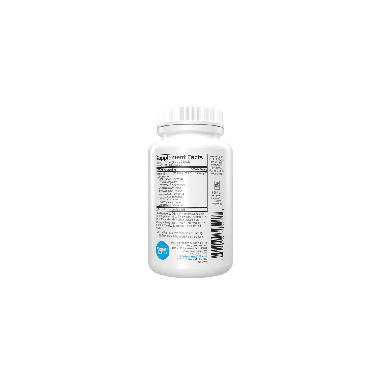 Portions Master 30 Billion Plus Probiotic