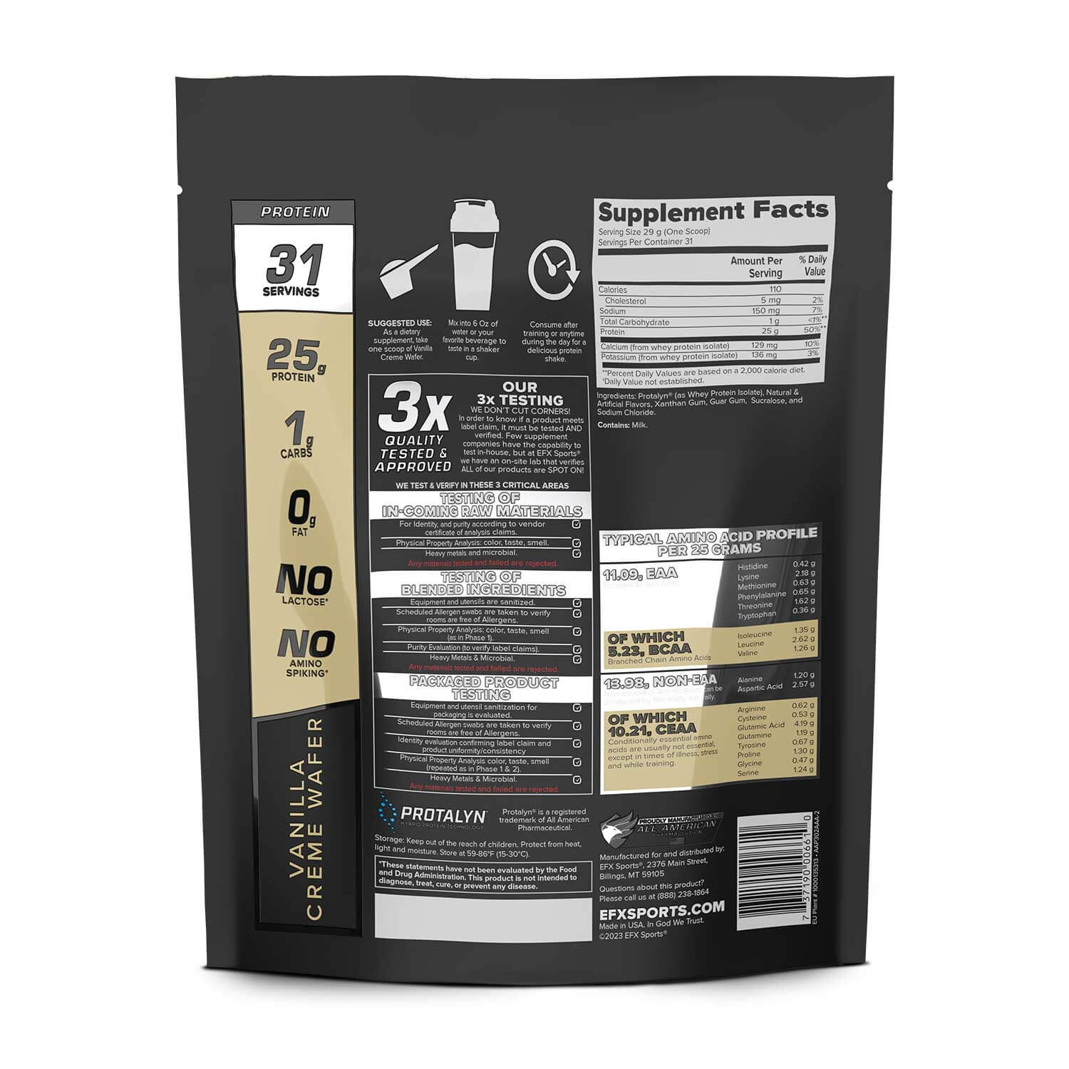 EFX Sports Protalyn Whey Protein Isolate - Bodybuilding.com