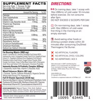 EHP OxyShred Pre - Workout - Bodybuilding.com