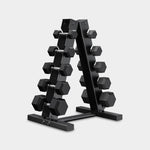 Epic Fitness 150 - Pound Dumbbell Set with A - Frame Rack - Bodybuilding.com