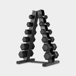 Epic Fitness Epic Fitness 210 - Pound Hex Dumbbell Set with Heavy Duty A - Frame Rack - Bodybuilding.com