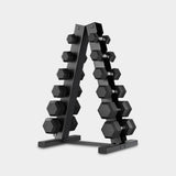 Epic Fitness Epic Fitness 210 - Pound Hex Dumbbell Set with Heavy Duty A - Frame Rack - Bodybuilding.com