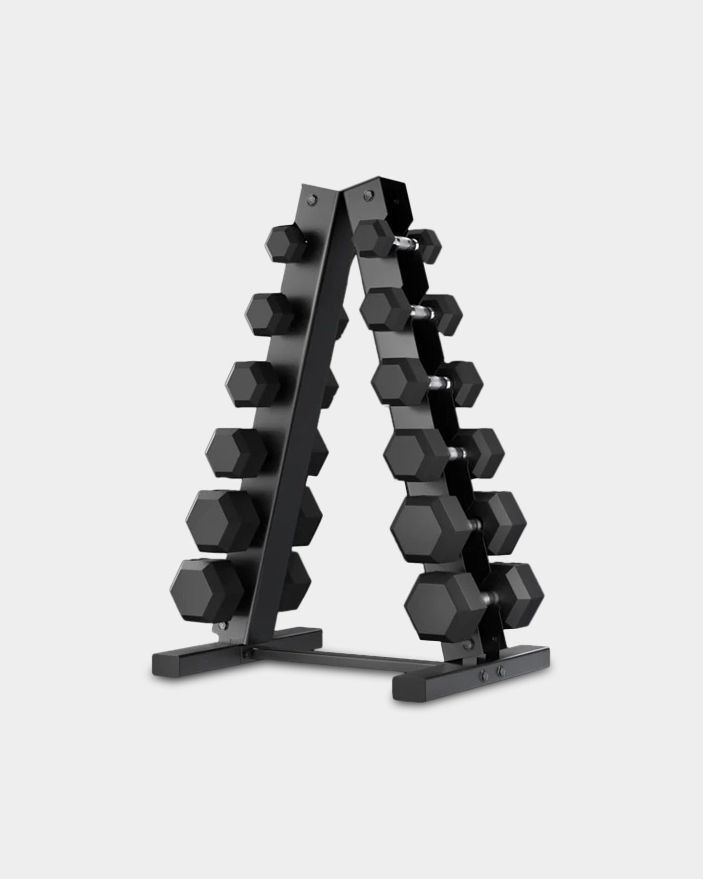 Epic Fitness Epic Fitness 210 - Pound Hex Dumbbell Set with Heavy Duty A - Frame Rack - Bodybuilding.com