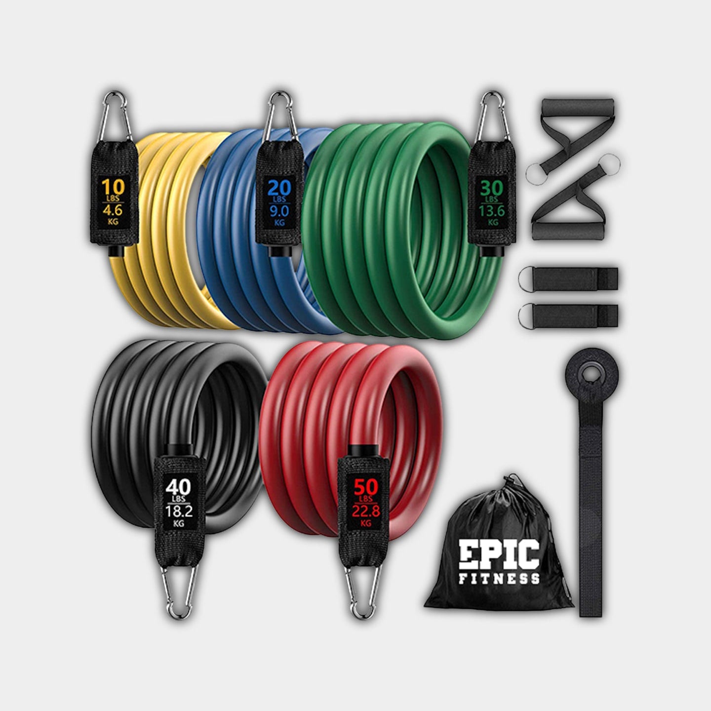 Epic Fitness Resistance Band Set - Bodybuilding.com