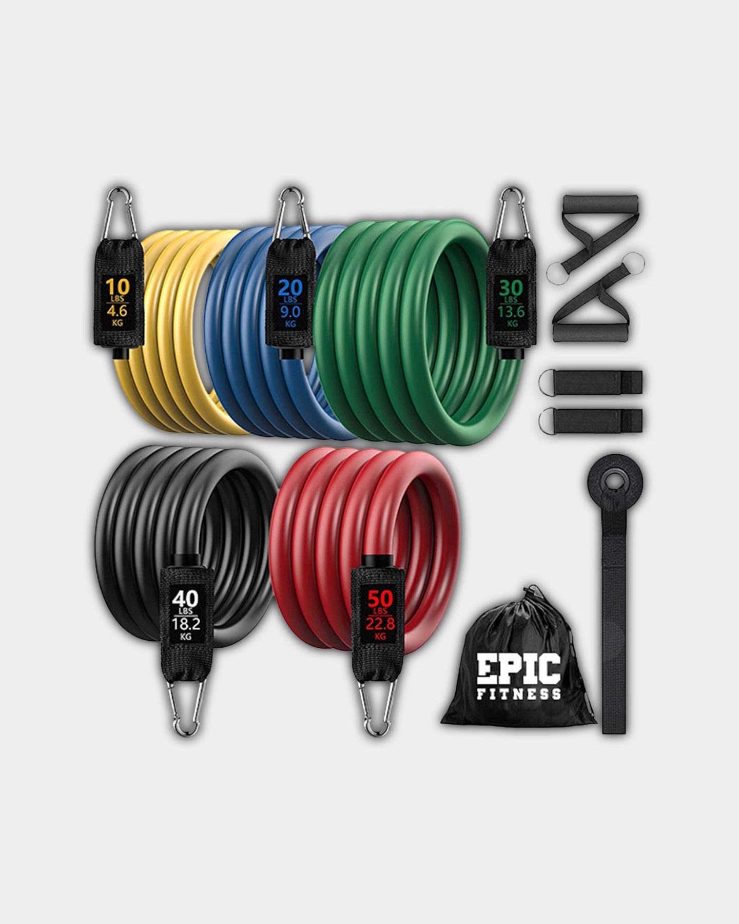 Epic Fitness Resistance Band Set - Bodybuilding.com