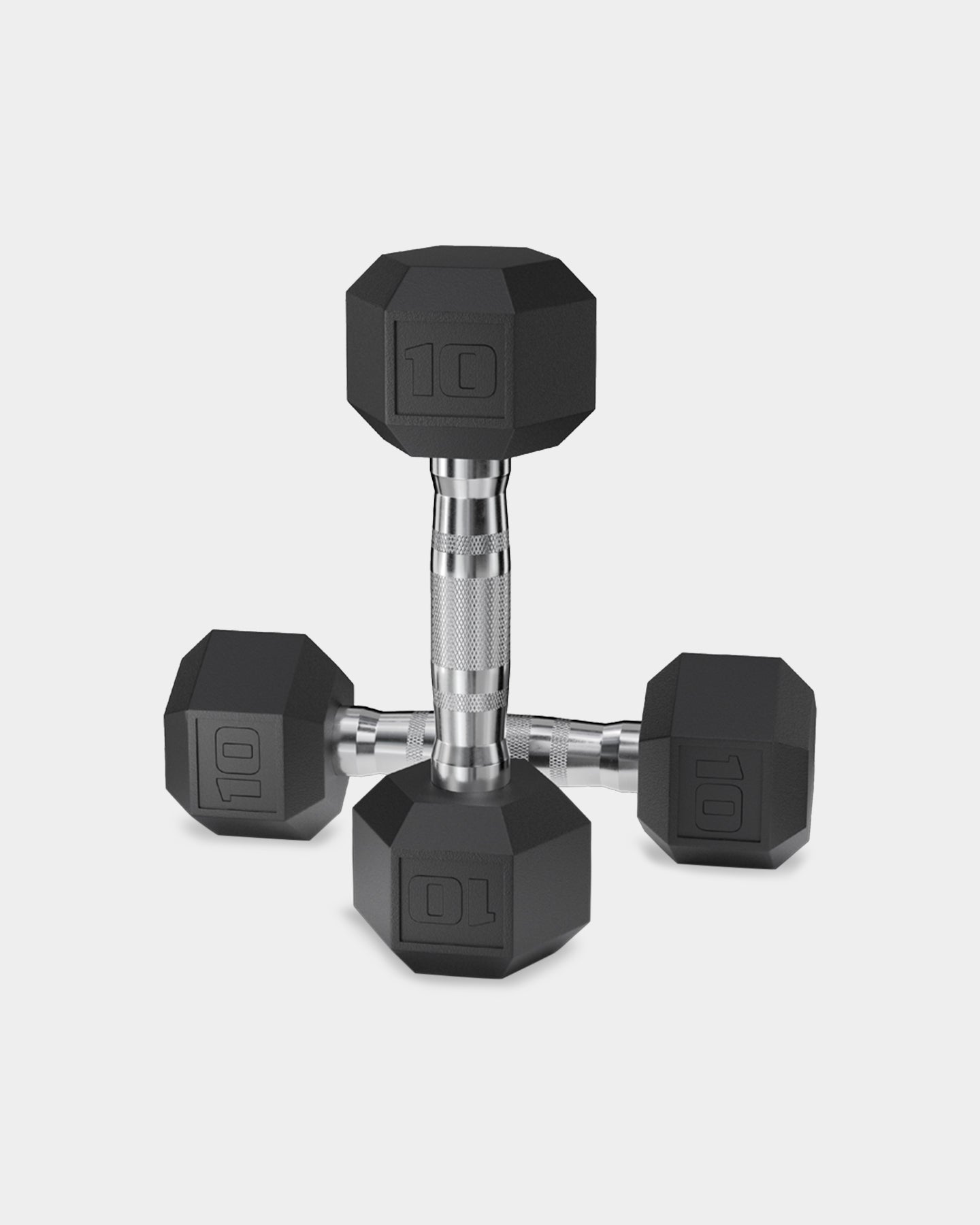 Epic Fitness Rubber Hex Coated Dumbbells - Bodybuilding.com