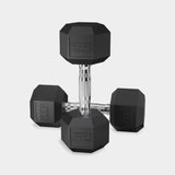 Epic Fitness Rubber Hex Coated Dumbbells - Bodybuilding.com