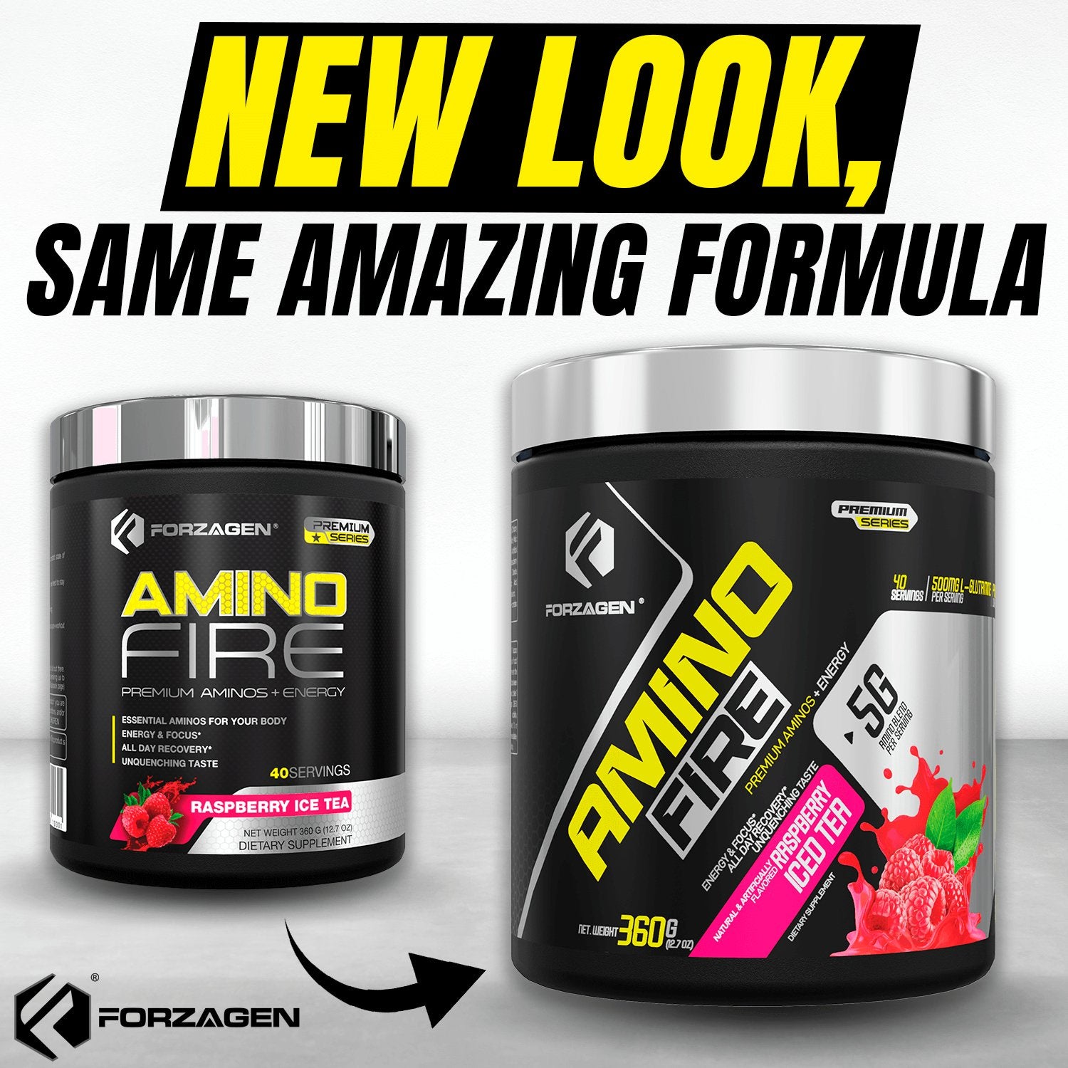 Forzagen Amino Fire Essential BCAAs + Pre Workout Energy - Bodybuilding.com