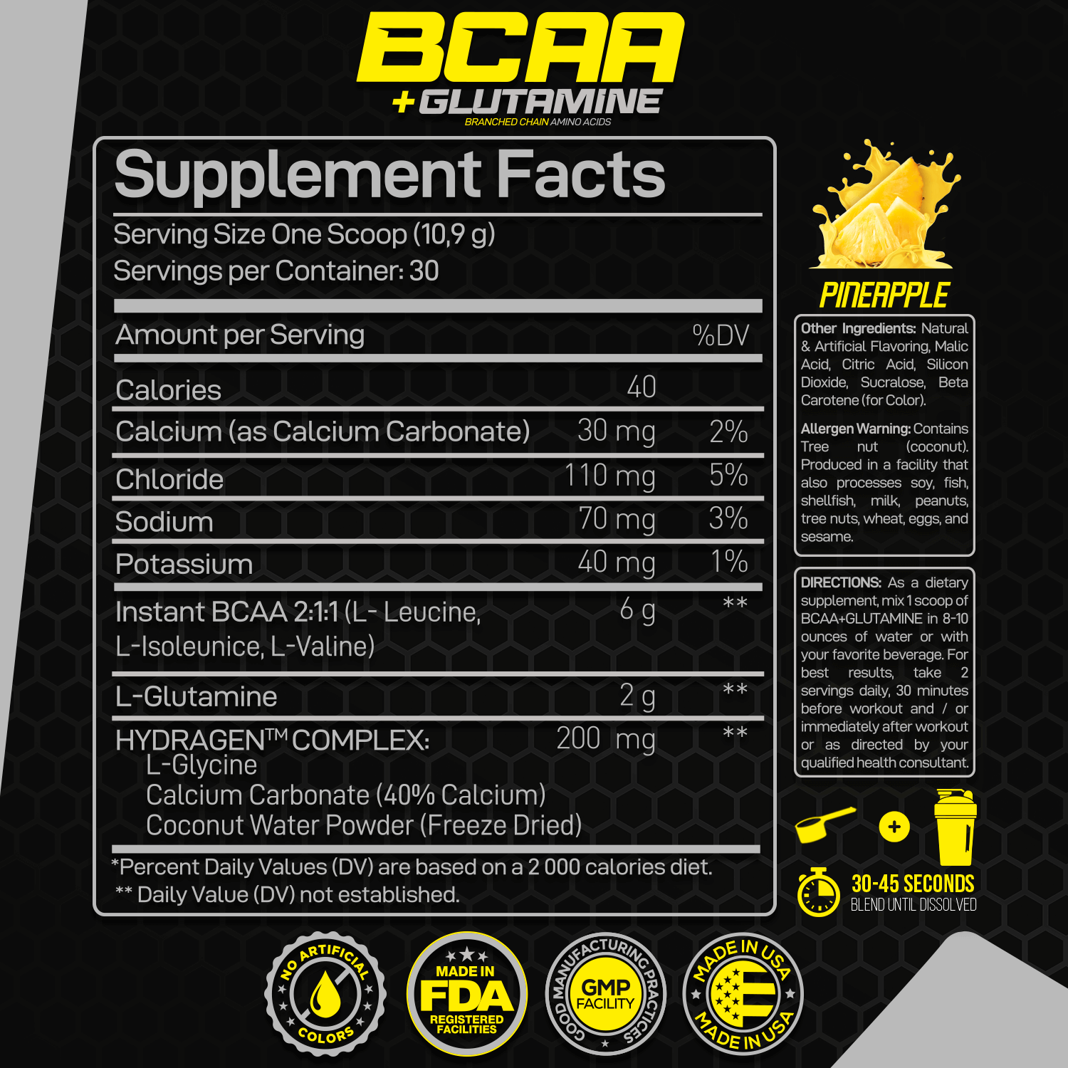 Forzagen BCAA'S + Glutamine with Hydragen Complex - Bodybuilding.com