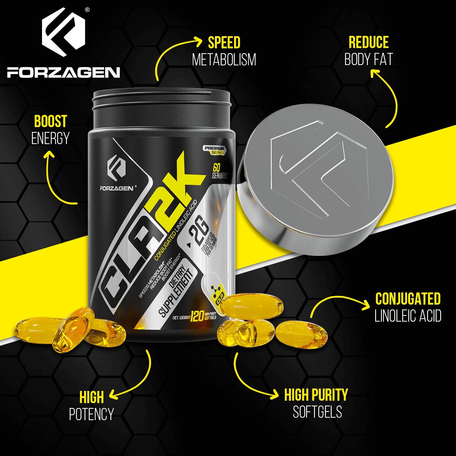 Forzagen CLA 2K Stim - Free Softgels - Bodybuilding.com