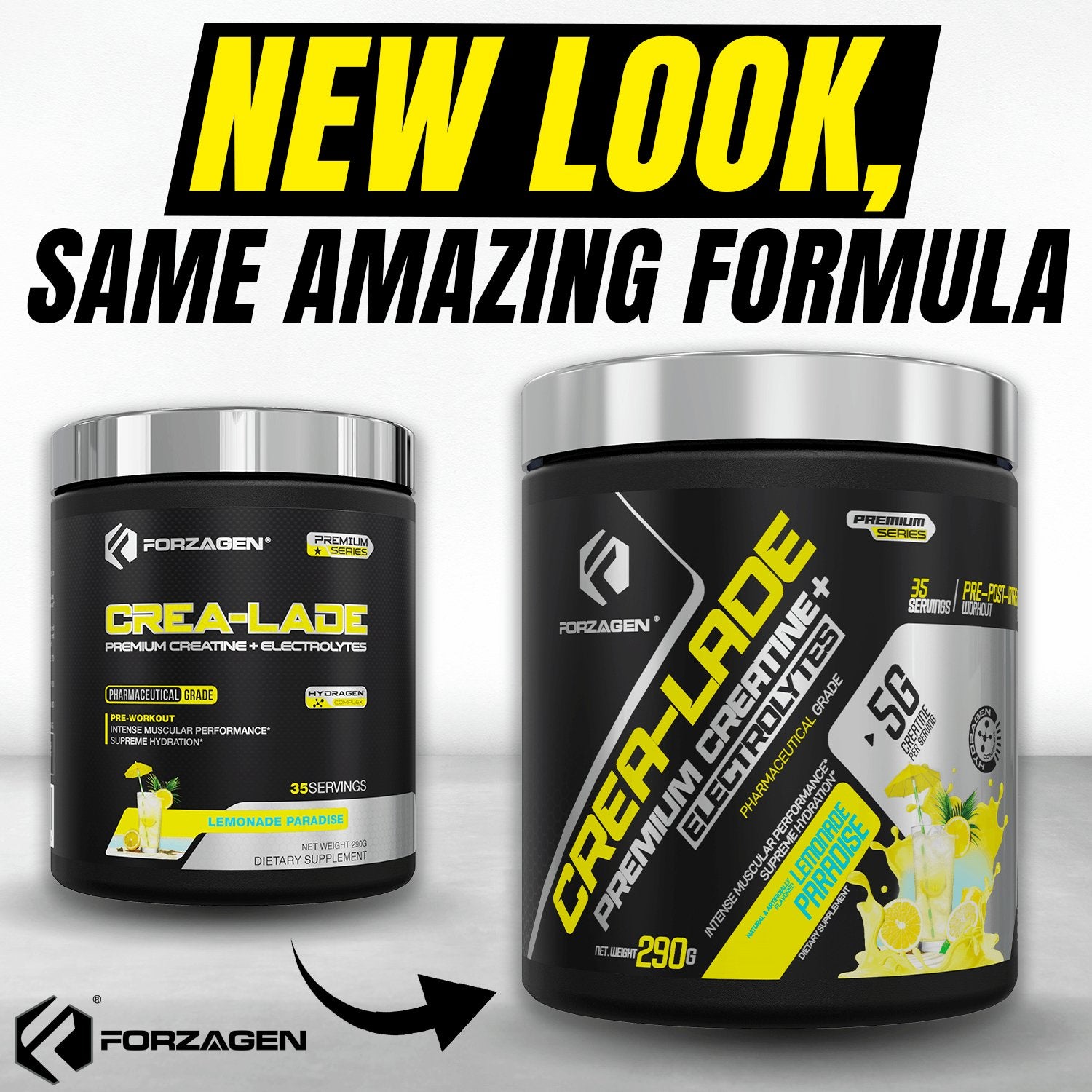 Forzagen CREA - LADE Premium Creatine + Electrolytes Pre - Workout - Bodybuilding.com