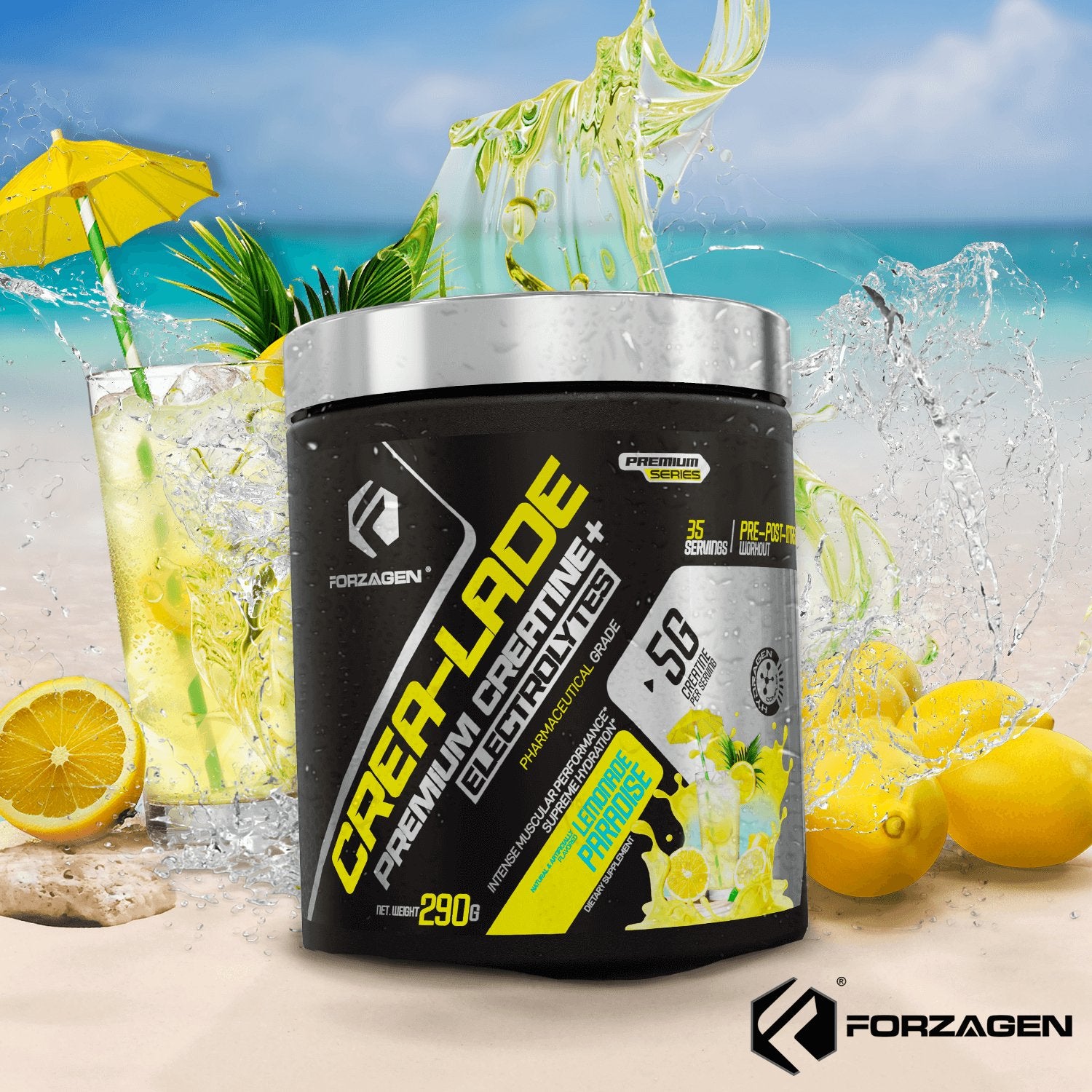 Forzagen CREA - LADE Premium Creatine + Electrolytes Pre - Workout - Bodybuilding.com