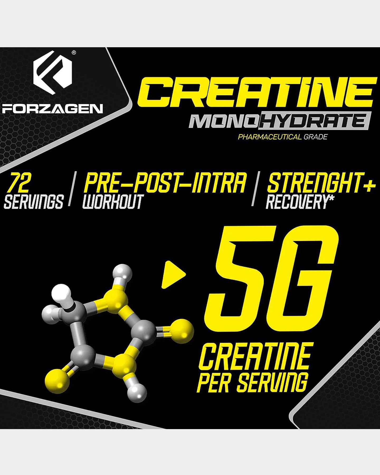 Forzagen Creatine Monohydrate - Bodybuilding.com