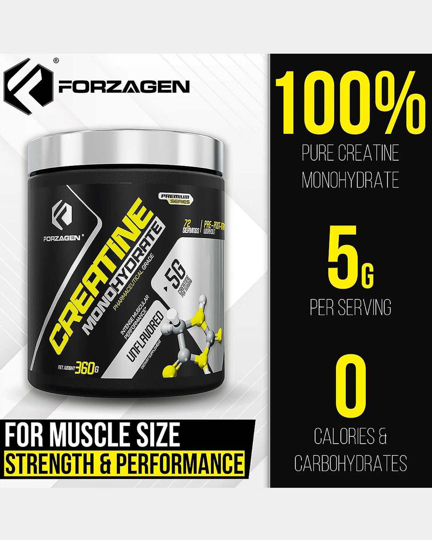 Forzagen Creatine Monohydrate - Bodybuilding.com