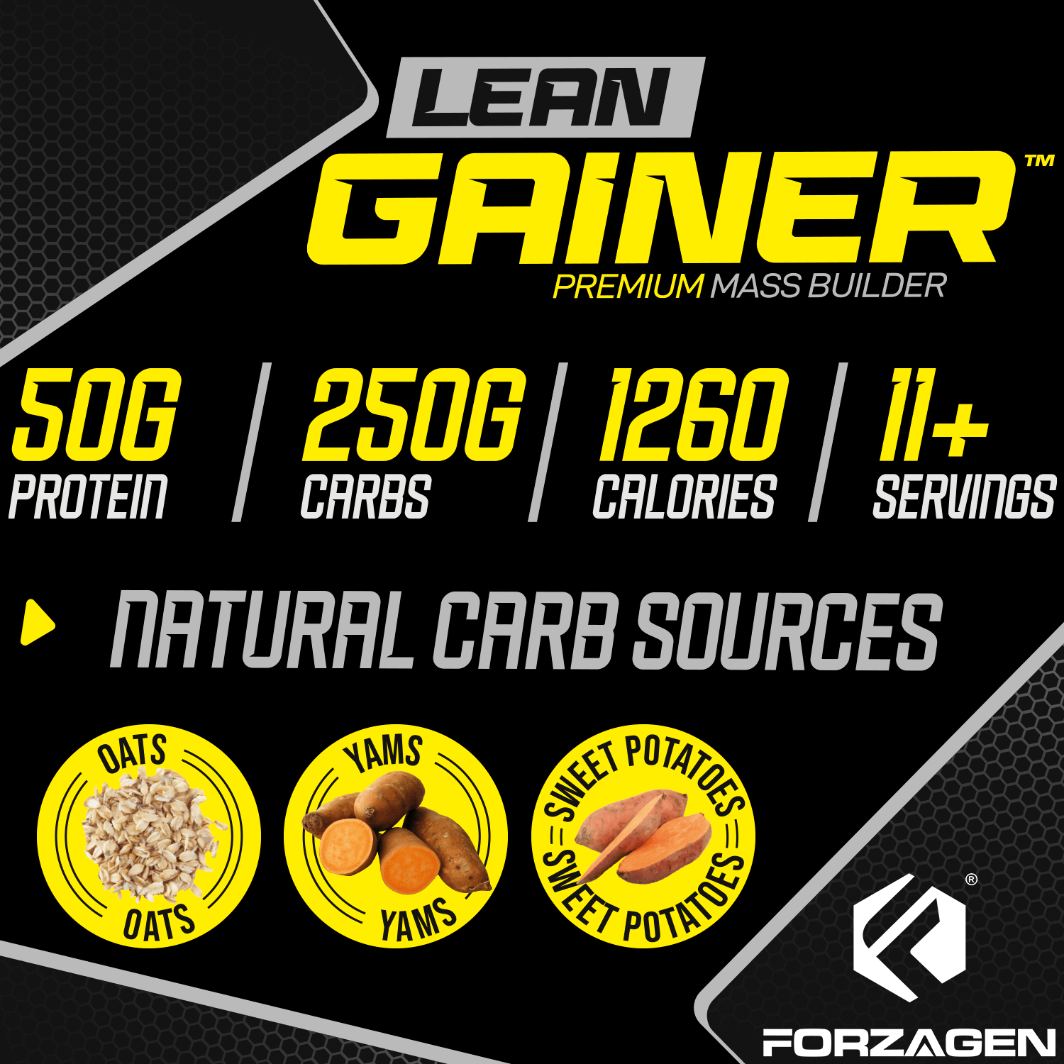 Forzagen Lean Gainer Premium Mass Builder - Bodybuilding.com