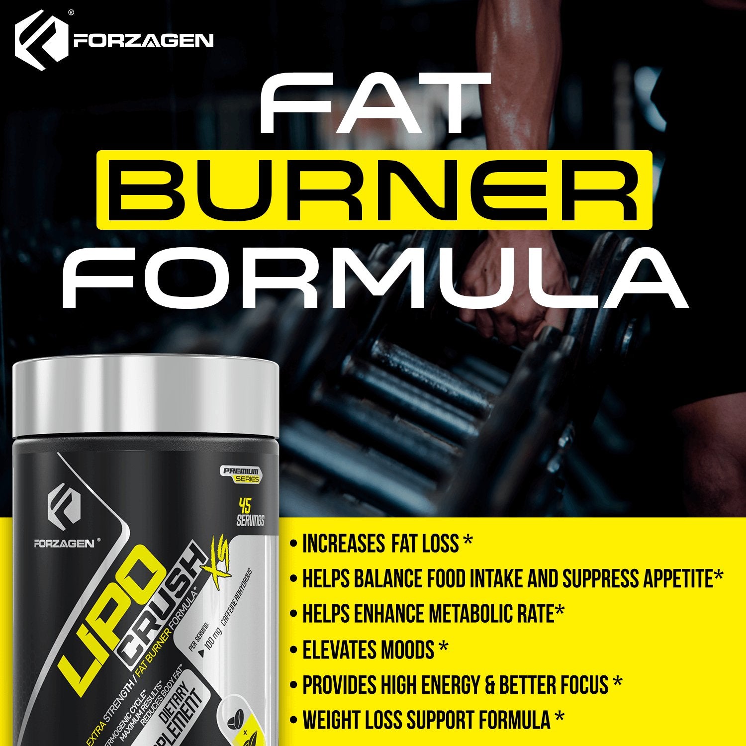 Forzagen Lipocrush Fat Burner - Bodybuilding.com