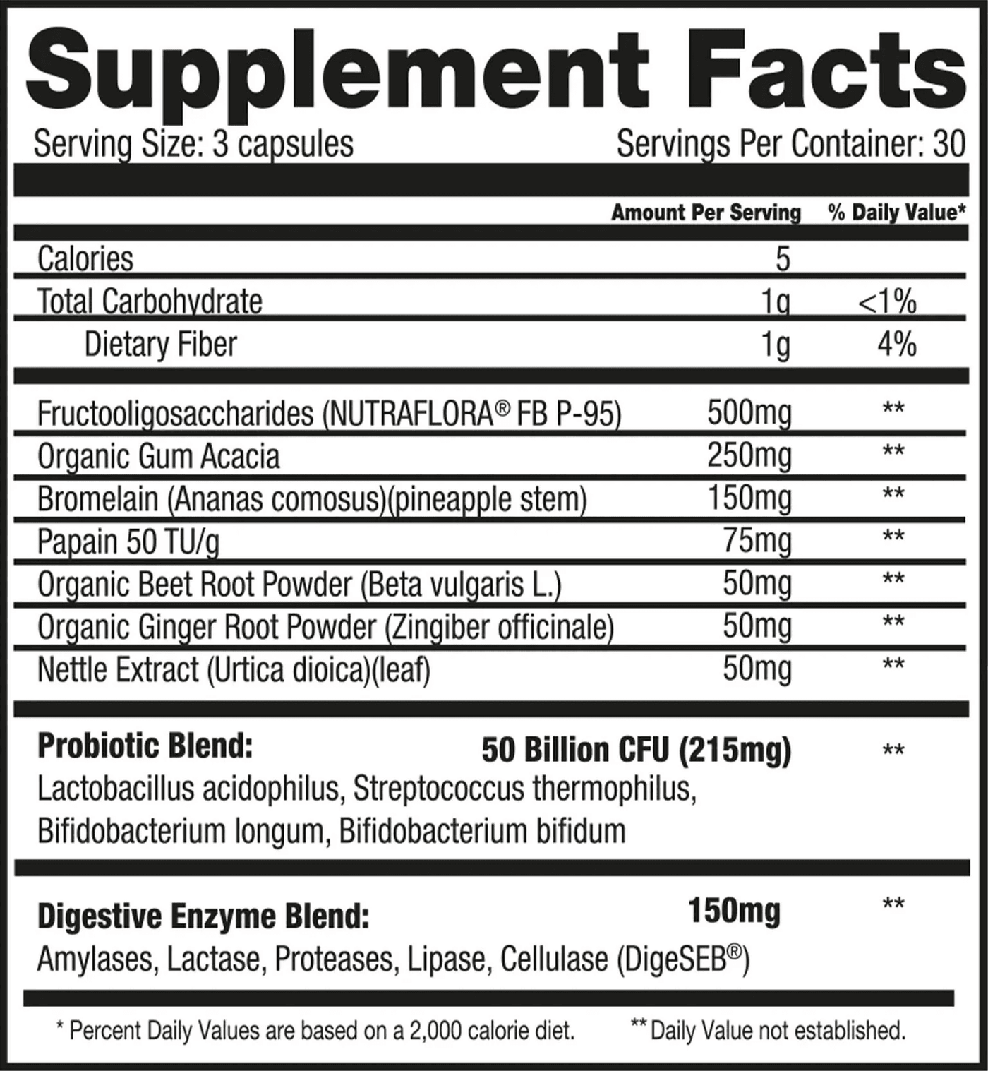 Project#1 Nutrition Live Dual-Action Probiotic & Enzyme