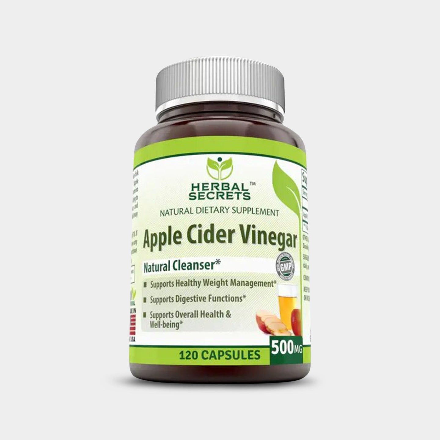 Herbal Secrets Apple Cider Vinegar 500mg - Bodybuilding.com