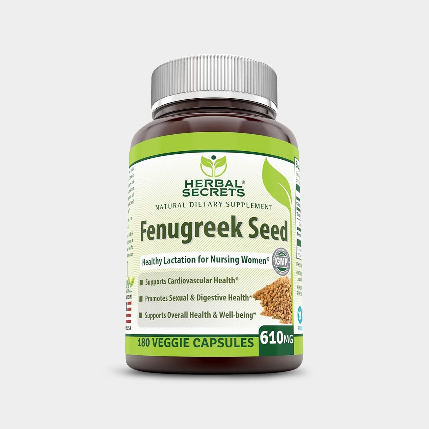 Herbal Secrets Fenugreek Seed 610mg - Bodybuilding.com