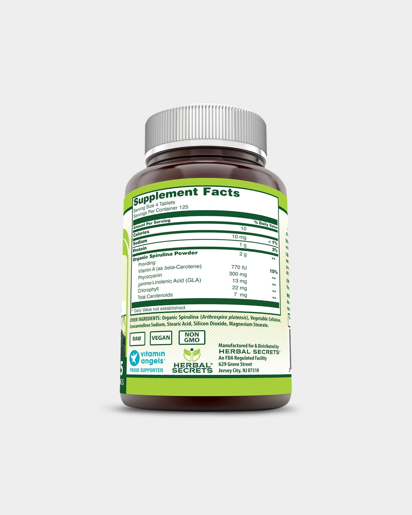 Herbal Secrets Organic Spirulina 500mg - Bodybuilding.com