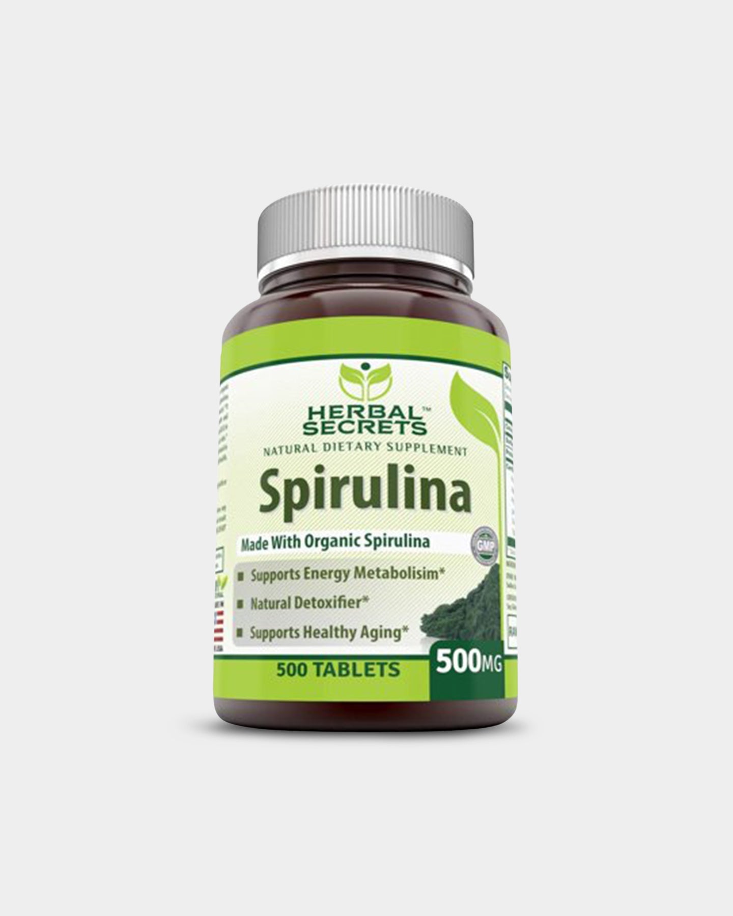 Herbal Secrets Organic Spirulina 500mg - Bodybuilding.com