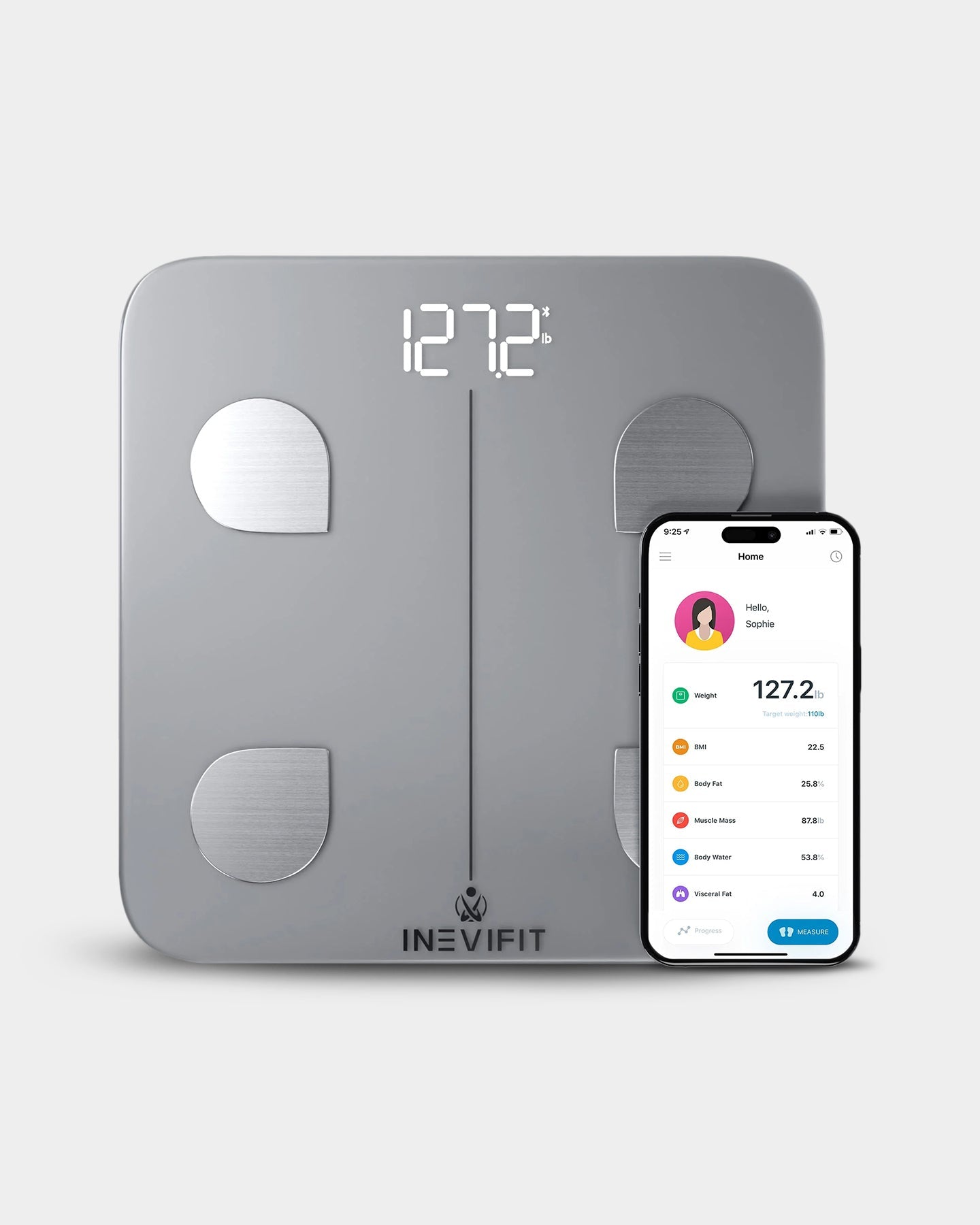 INEVIFIT Bluetooth Digital Smart Body Fat Scale I - BF003 - Bodybuilding.com