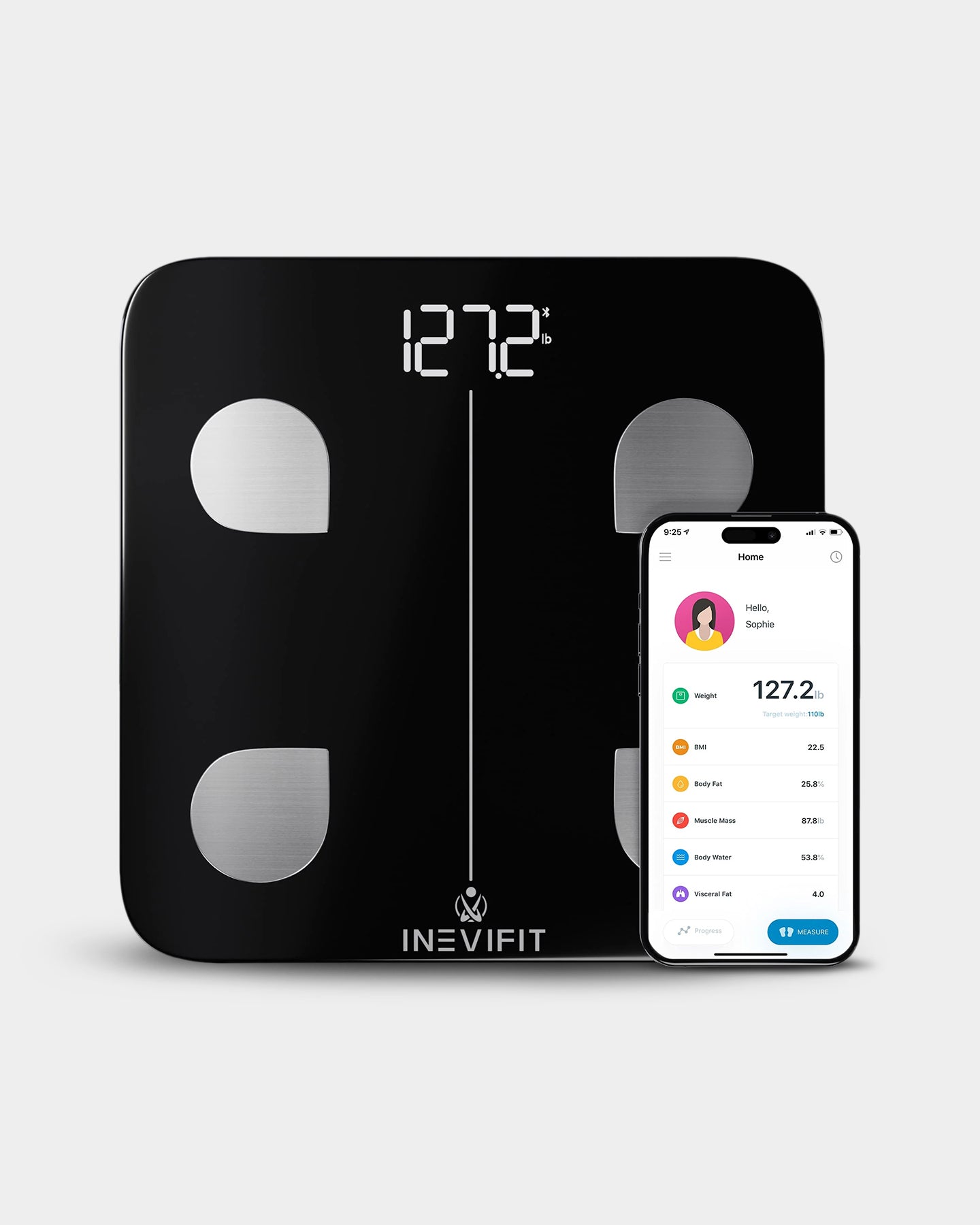 INEVIFIT Bluetooth Digital Smart Body Fat Scale I - BF003 - Bodybuilding.com