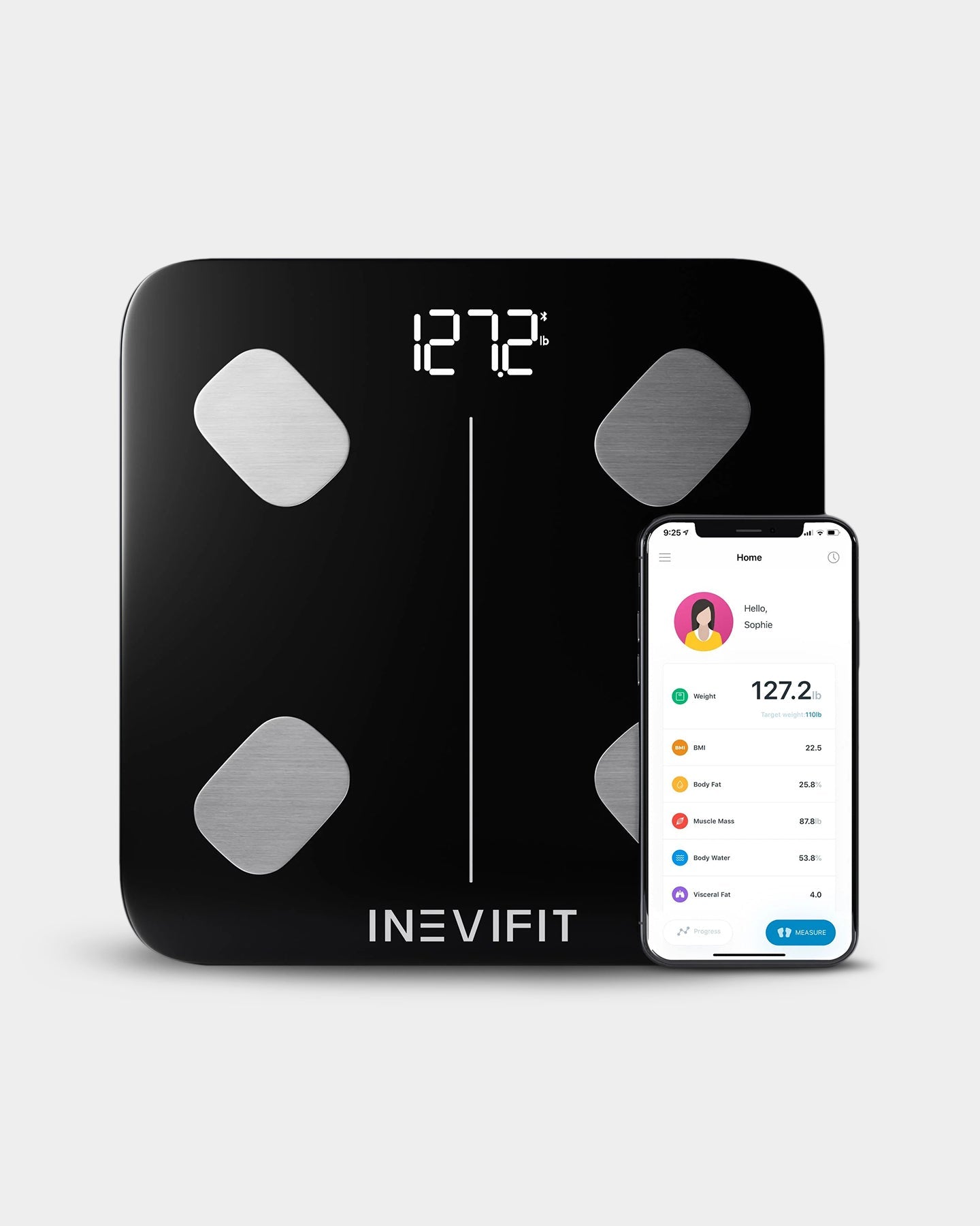 INEVIFIT Bluetooth Digital Smart Body Fat Scale I - BF004 - Bodybuilding.com