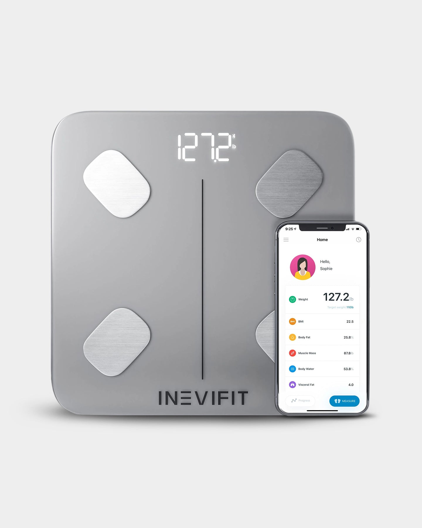 INEVIFIT Bluetooth Digital Smart Body Fat Scale I - BF004 - Bodybuilding.com