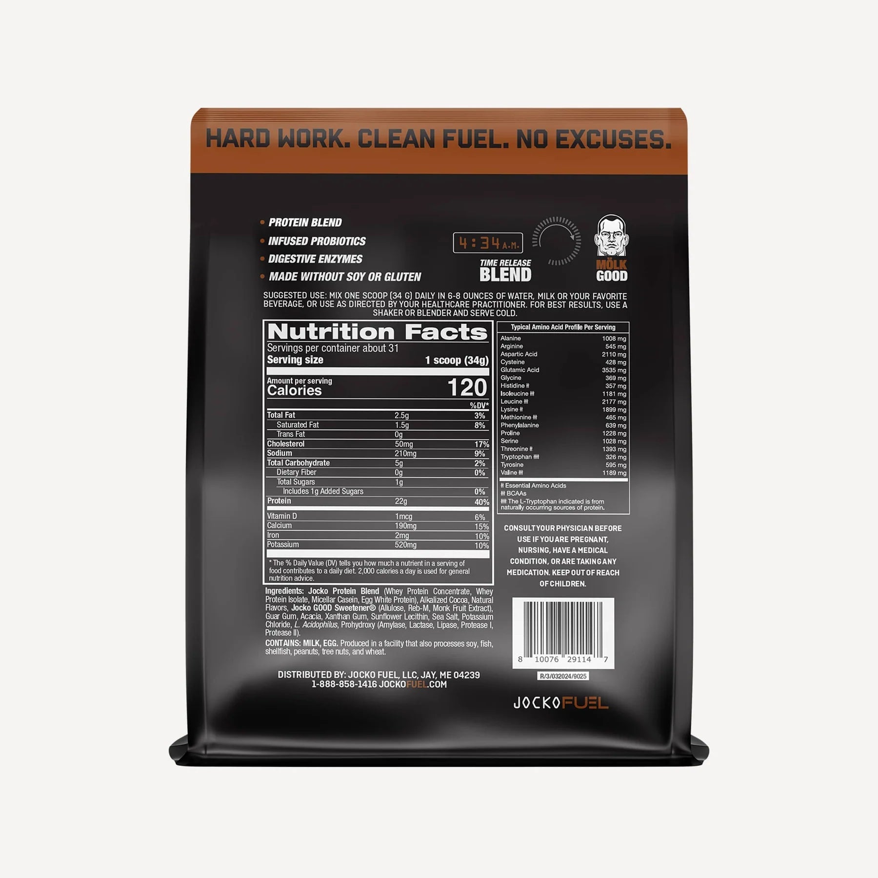 Jocko Fuel Molk Protein Powder Bag - Bodybuilding.com