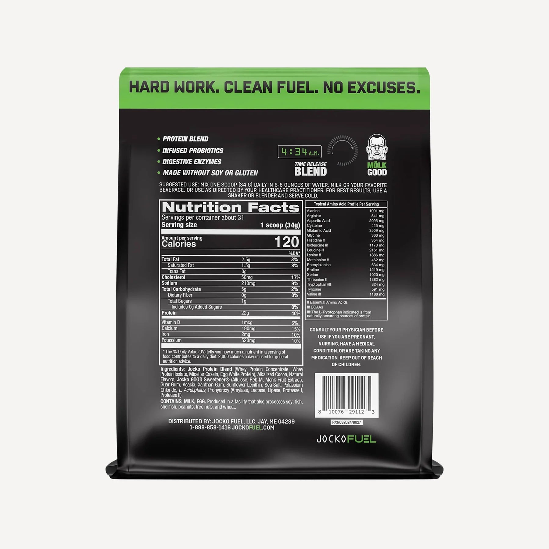 Jocko Fuel Molk Protein Powder Bag - Bodybuilding.com