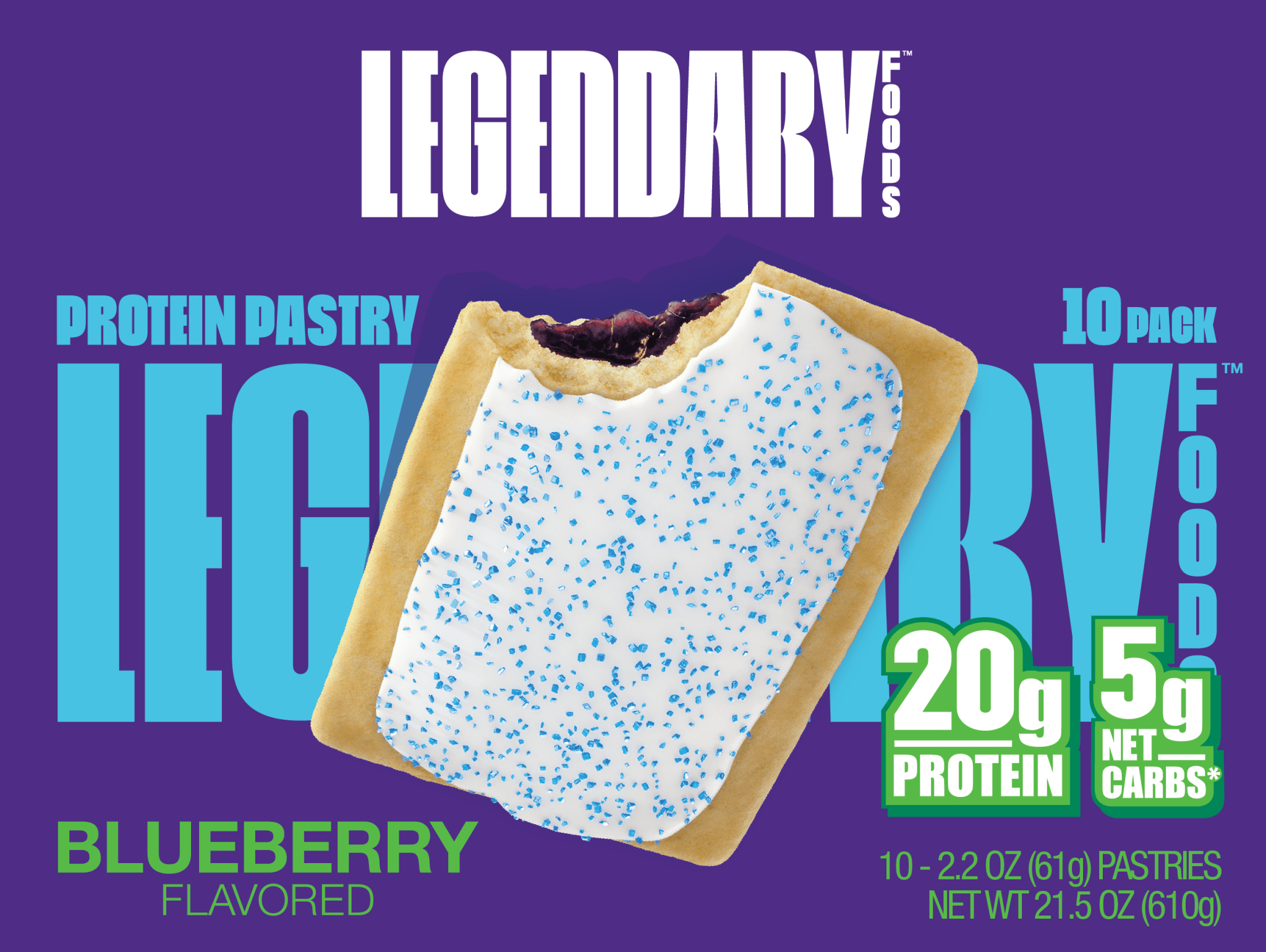 Legendary Foods Protein Pastry 10 Pack - Bodybuilding.com