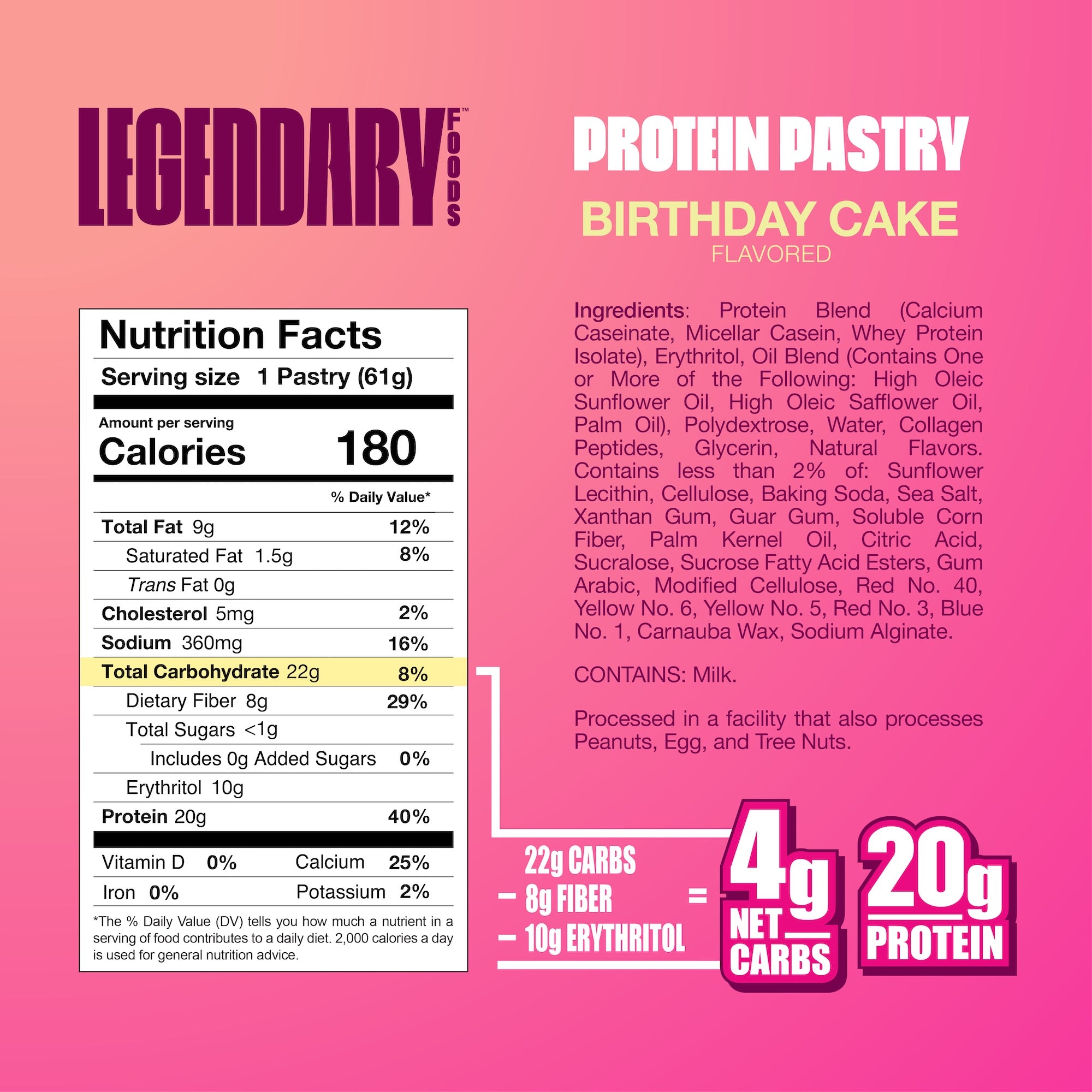 Legendary Foods Protein Pastry 10 Pack - Bodybuilding.com