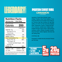 Legendary Foods Protein Sweet Roll 8 Pack - Bodybuilding.com