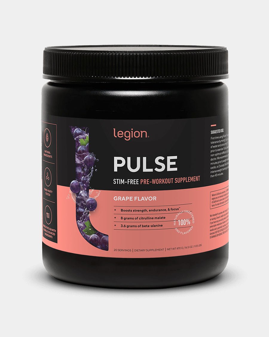 Legion Pulse Pre Workout Stim Free - Bodybuilding.com