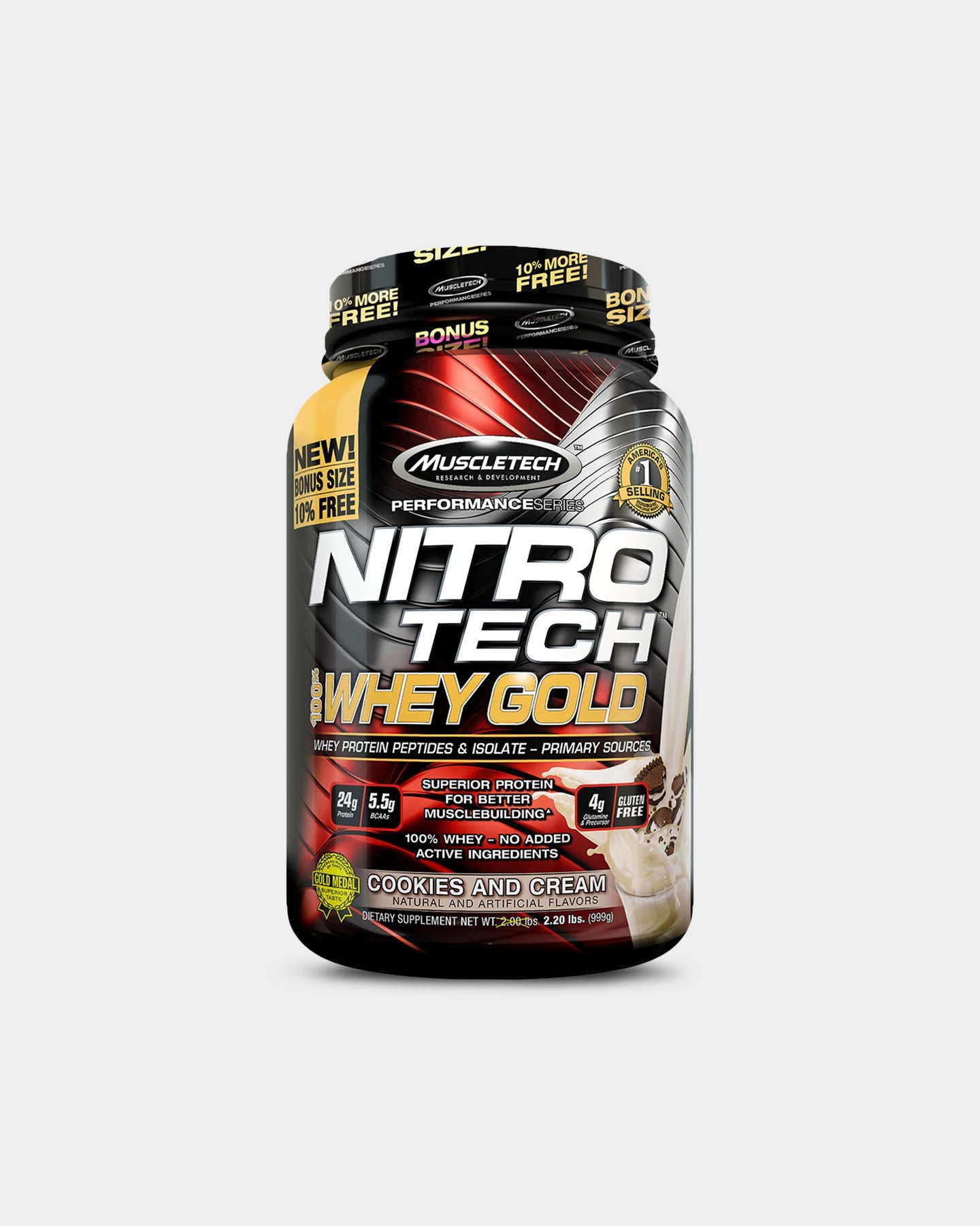 MuscleTech Nitro Tech 100% Whey Gold Protein - Bodybuilding.com