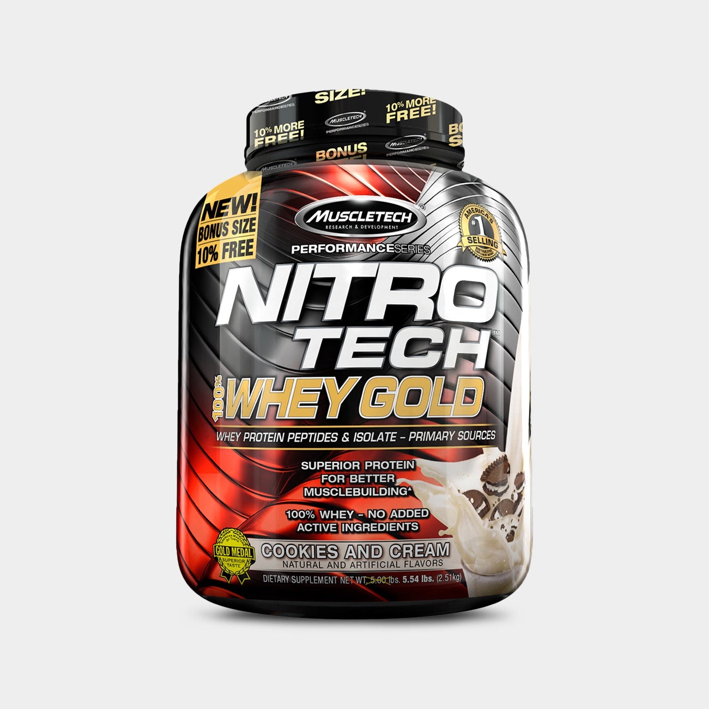 MuscleTech Nitro Tech 100% Whey Gold Protein - Bodybuilding.com