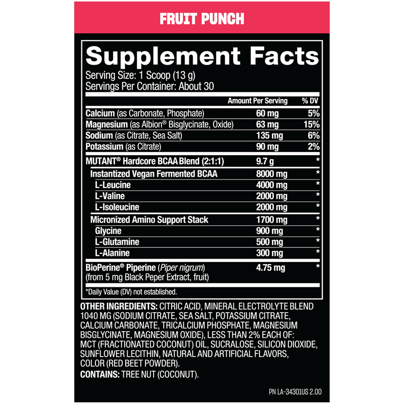 Mutant HARDCORE BCAA - Bodybuilding.com