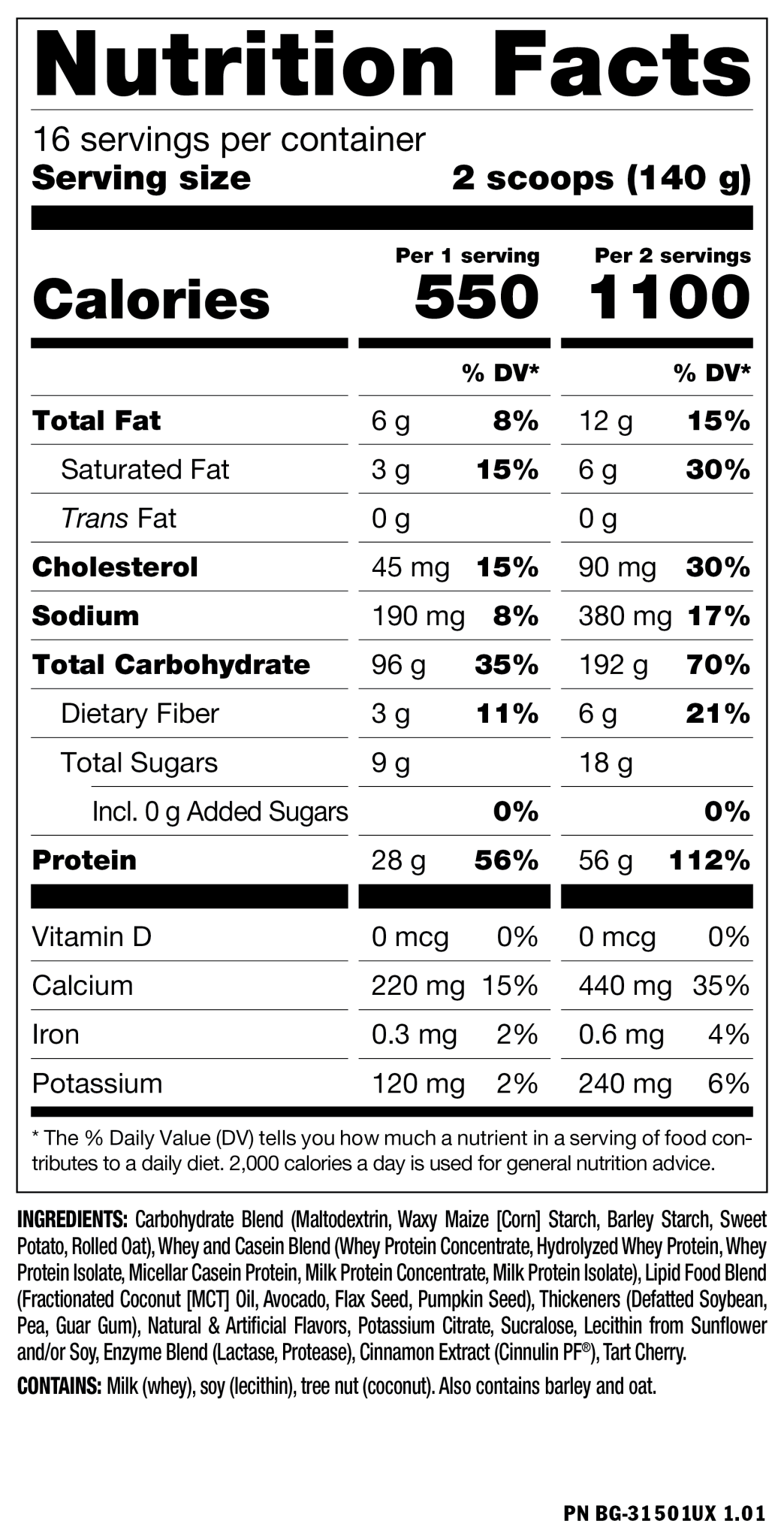 Mutant Mass - Whole Food Based Gainer - Bodybuilding.com