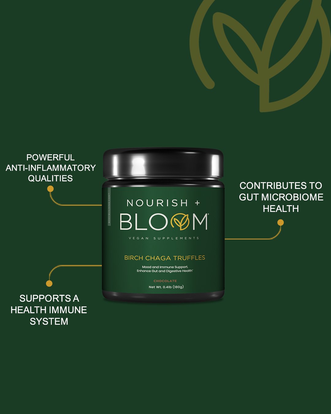 Nourish + Bloom Birch Chaga Truffles - Bodybuilding.com