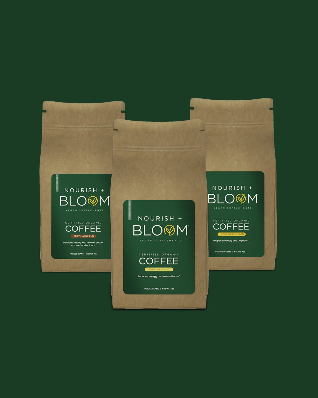 Nourish + Bloom Coffee - Brazilian Blend - Bodybuilding.com