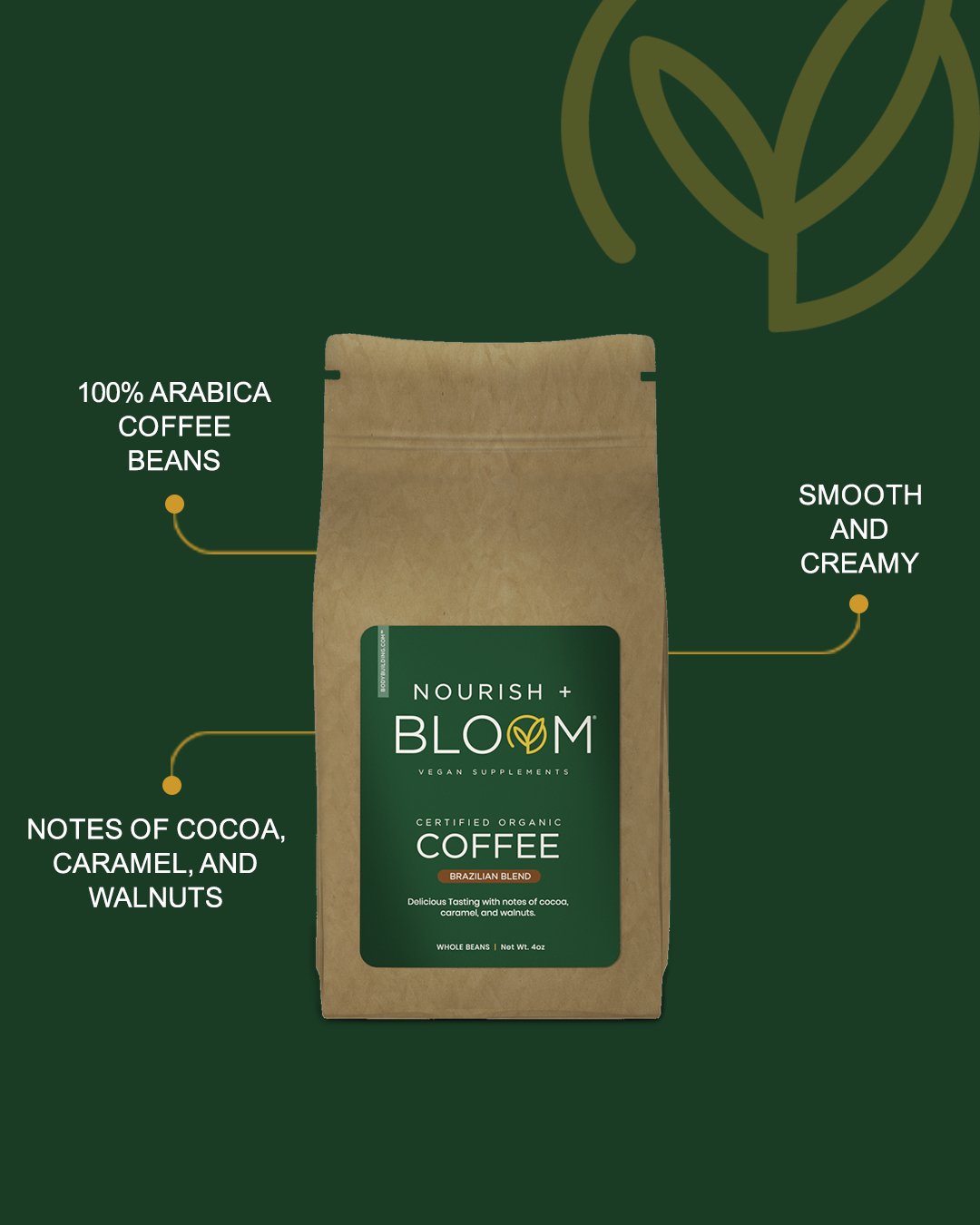 Nourish + Bloom Coffee - Brazilian Blend - Bodybuilding.com