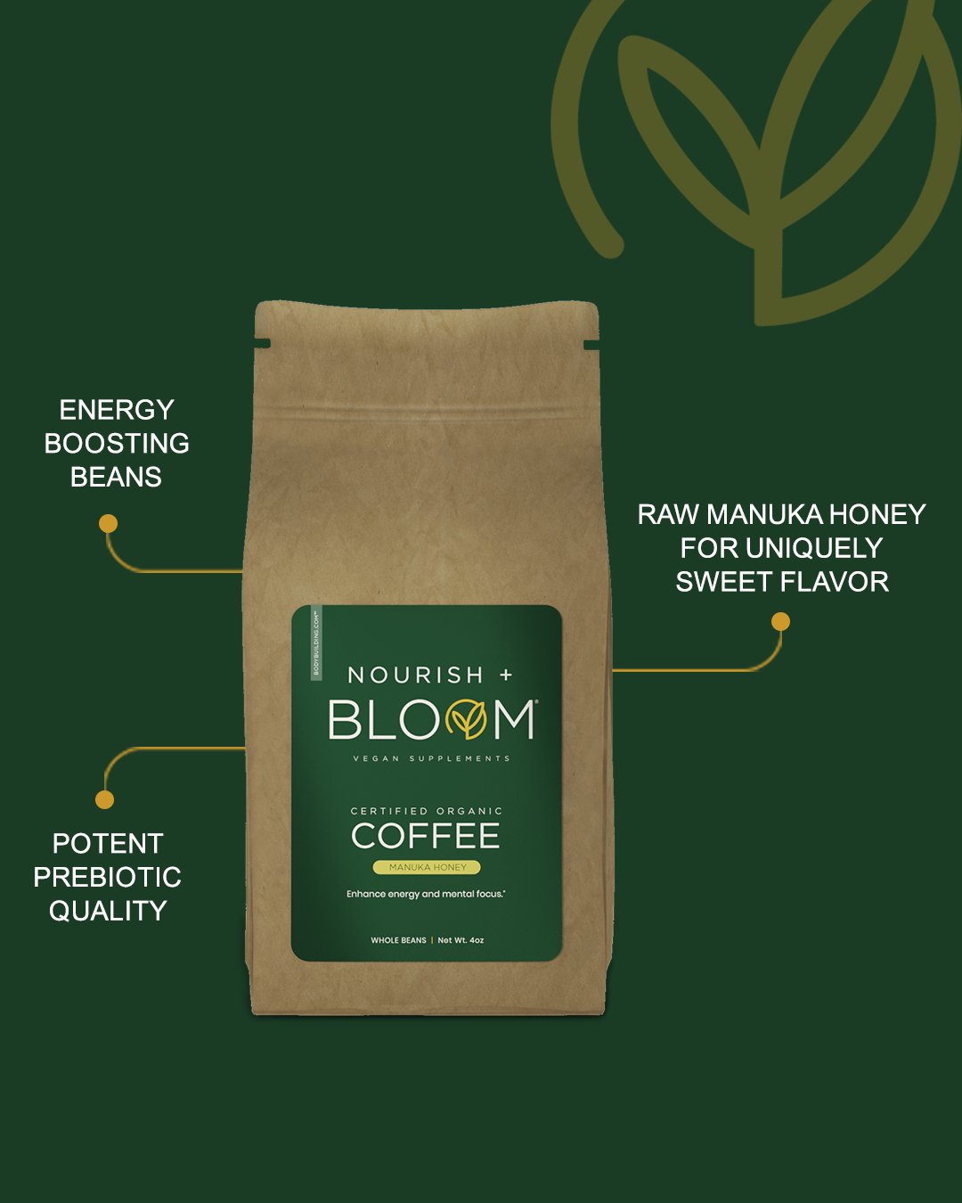 Nourish + Bloom Coffee - Manuka Honey - Bodybuilding.com