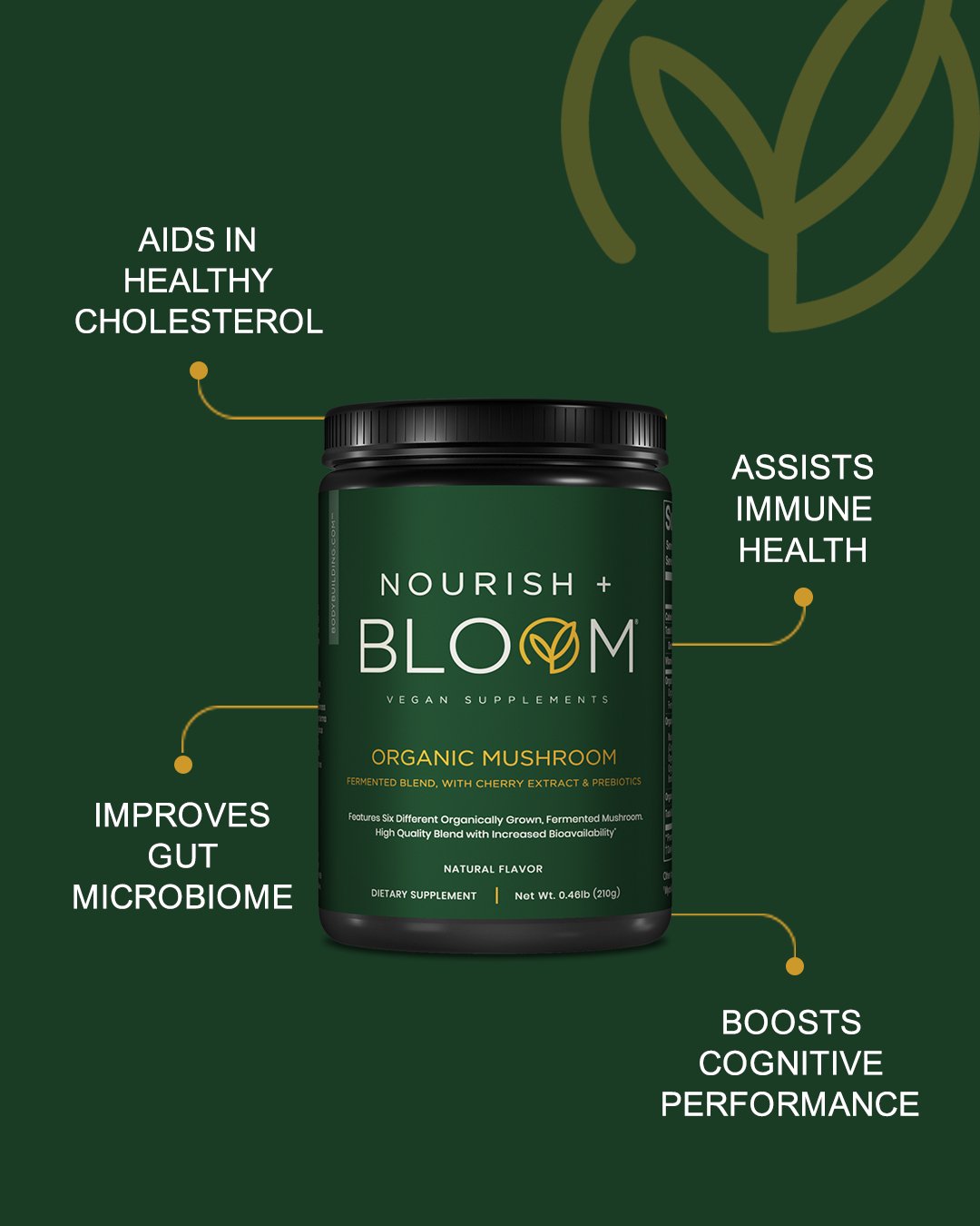 Nourish + Bloom Organic Mushroom - Bodybuilding.com