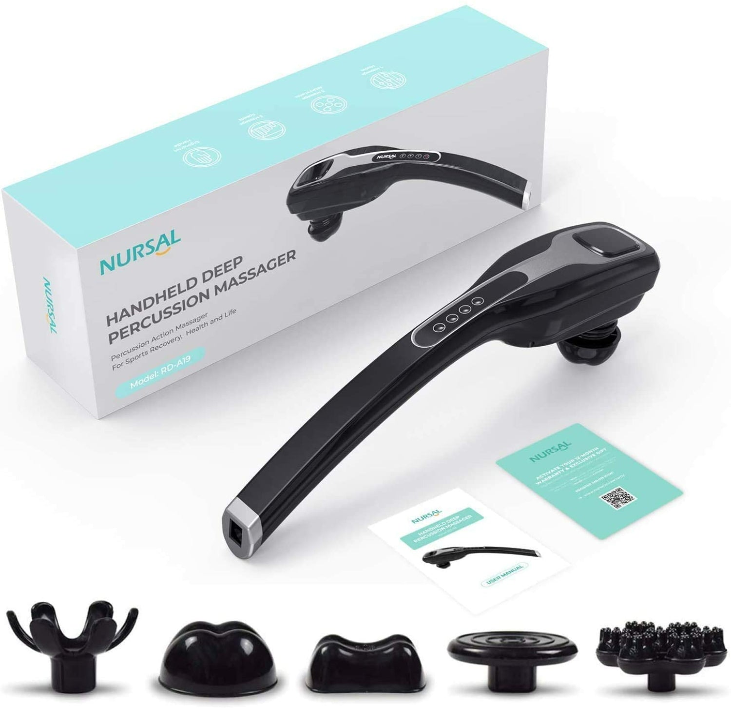 Nursal Handheld Percussion Massager - Bodybuilding.com