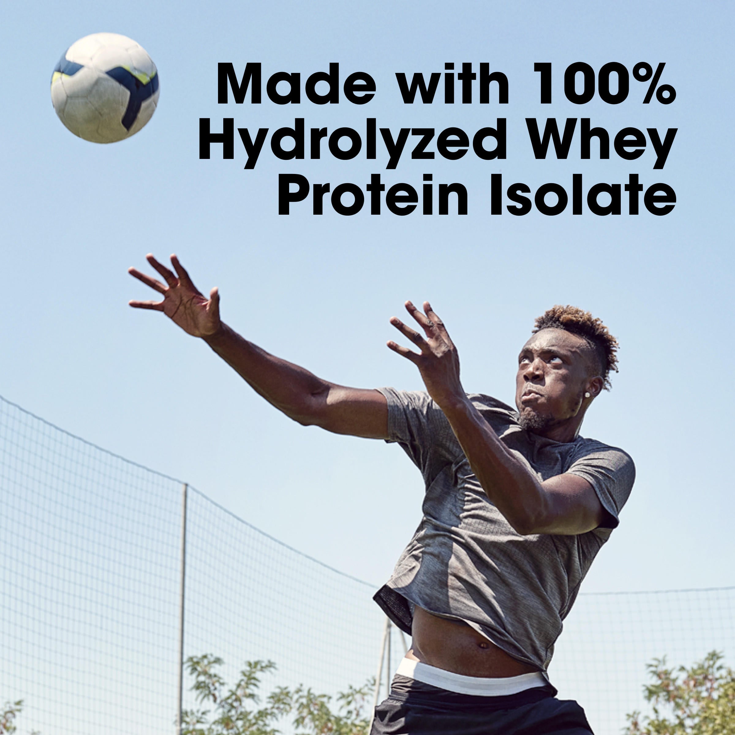 Made with 100% Hydrolyzed Whey Protein Isolate