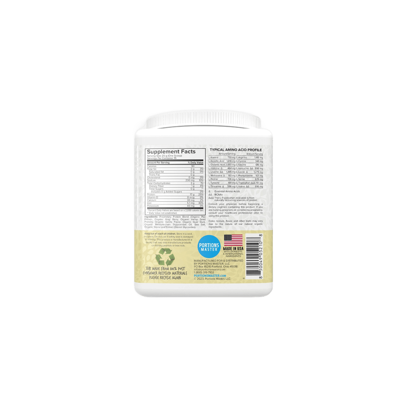 Portions Master Vegan Protein Blend