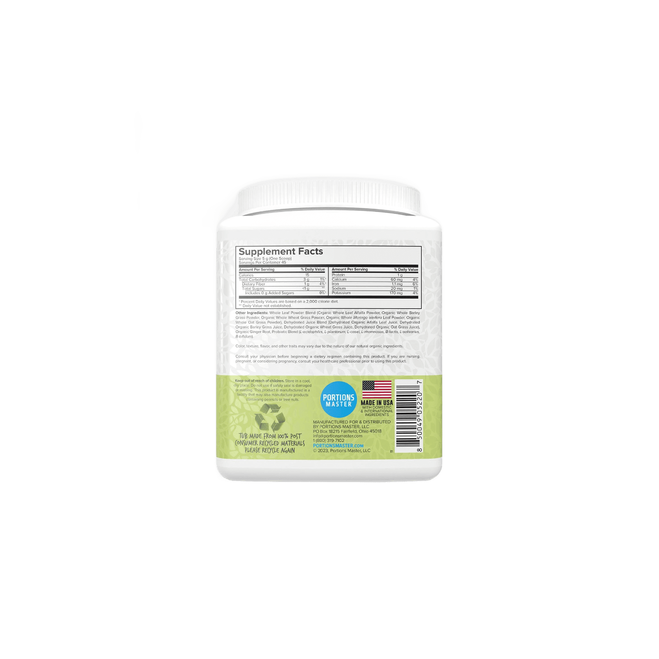Portions Master Vulcanic Supergreen