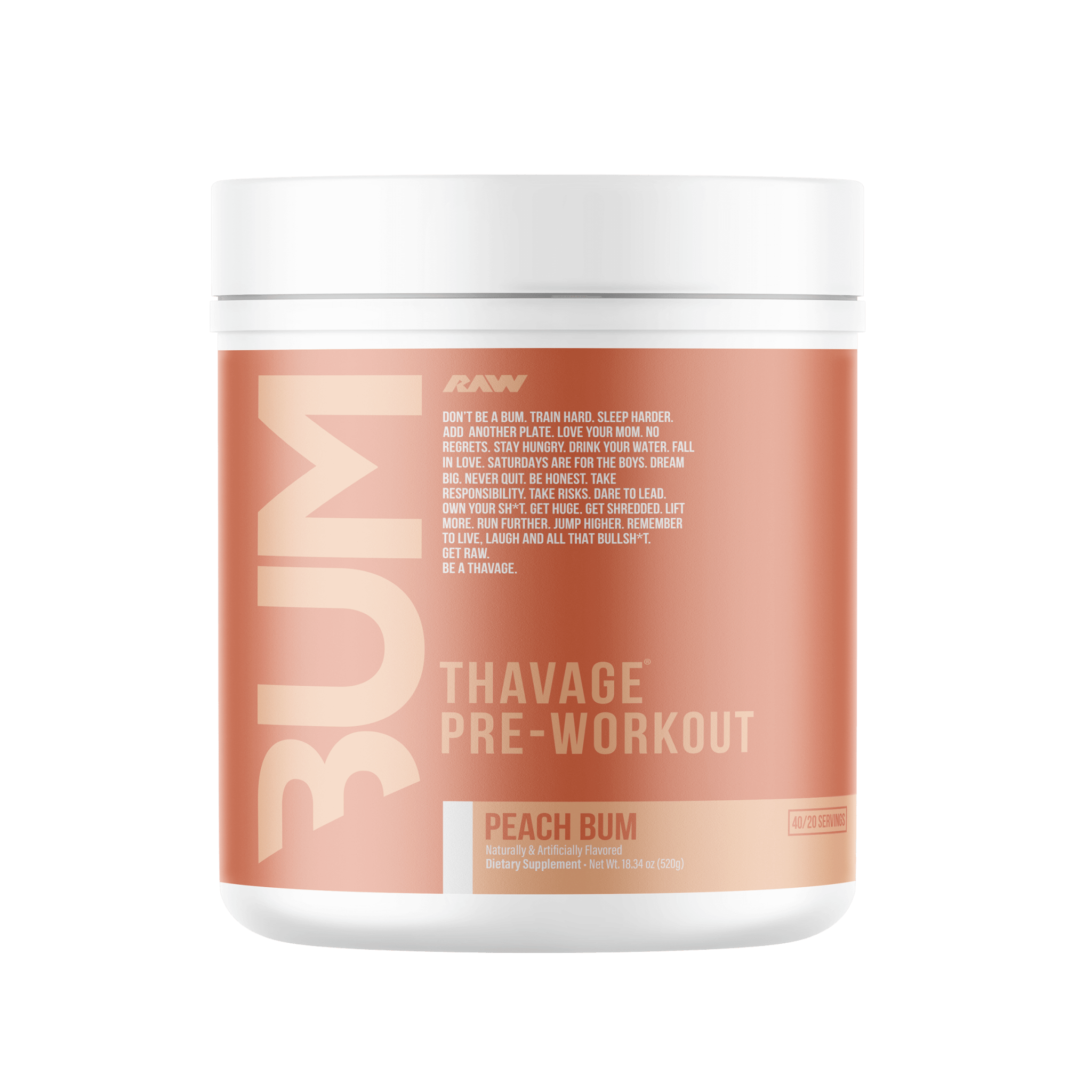 RAW Nutrition BUM Thavage Pre Workout - Bodybuilding.com